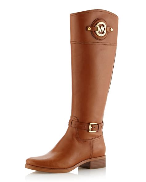 michael kors cognac brown boots corney riding|michael kors women's boots.